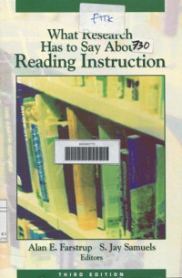 WHAT RESEARCH HAS TO SAY ABOUT READING INSTRUCTION