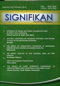 Signifikan Jurnal Ilmu Ekonomi